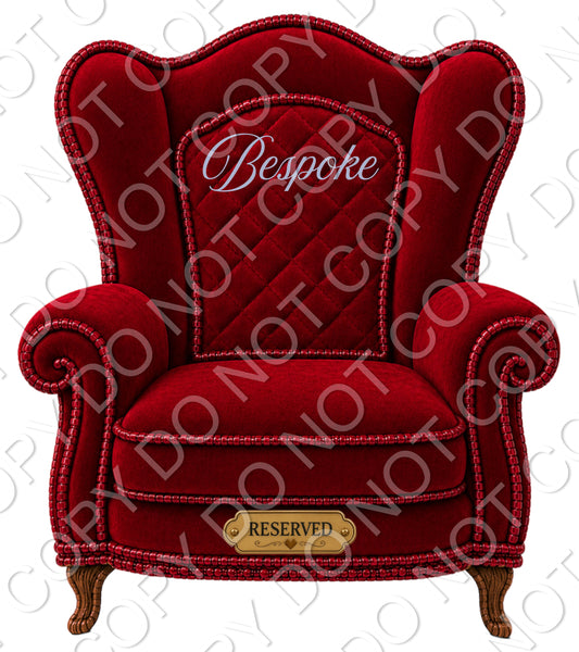 UV-DTF Transfer - Memorial Chairs to fit Woodform Acrylic Hanging Chairs Style 1 (Bespoke)