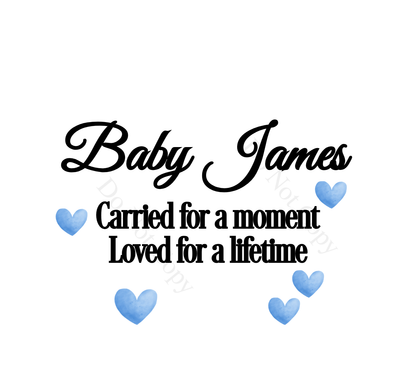 UV-DTF Transfer - Bespoke Baby Memorial Design (choice of colours)