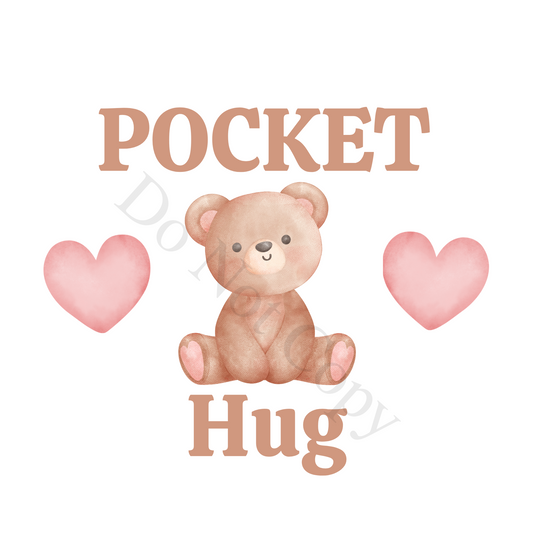 UV-DTF Transfer - Pocket Hug Design for 5cm keyrings