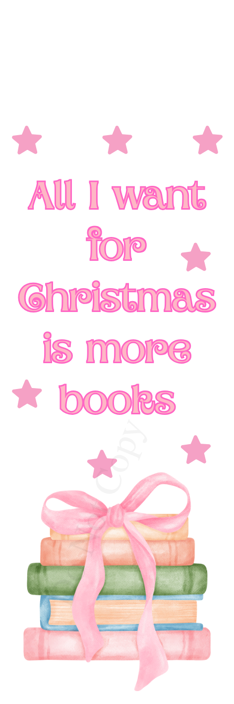 UV-DTF Transfer - Christmas boomark Design Style 1 (for Woodform domed top bookmarks)