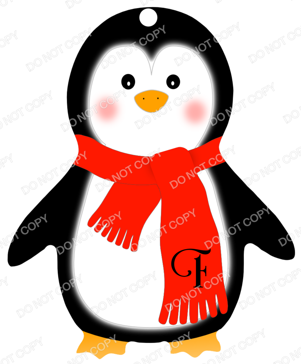 UVDTF Transfer - Penguin Transfer for Woodform Crafts Penguin Bauble (Bespoke)