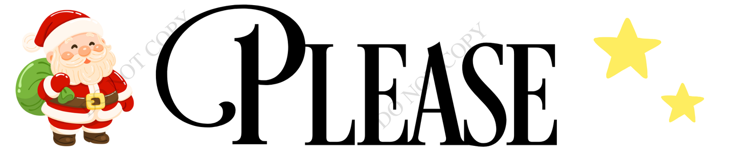 UV-DTF Transfer - Bespoke Please Stop Here for "The Works" sign (link in listing)