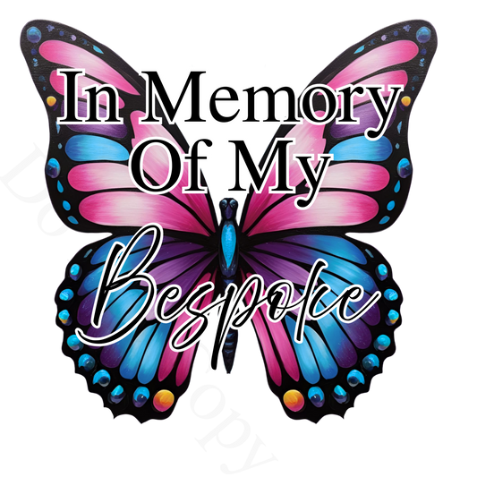 UV-DTF Transfer for Solar Garden Light - In Memory (Butterfly - Female) Bespoke Version