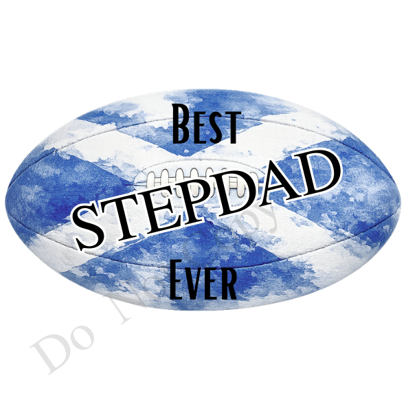 UVDTF Transfer - Scottish colours rugby ball suitable for keyrings  (Choice of Names)