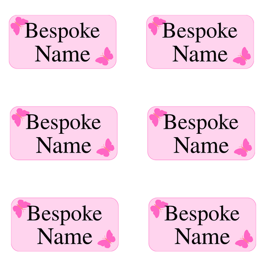 UV-DTF Transfer - Pack of 6 Labels for Children's Cups etc - Butterfly Design (Bespoke)