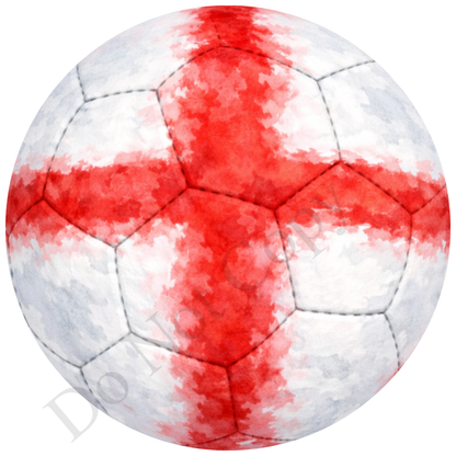 UVDTF Transfer - England colour football design suitable for 4cm keyrings  (Choice of Names)