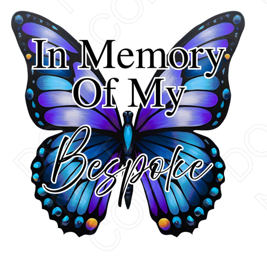 UV-DTF Transfer for Solar Garden Light - In Memory (Butterfly - Male) Bespoke Version