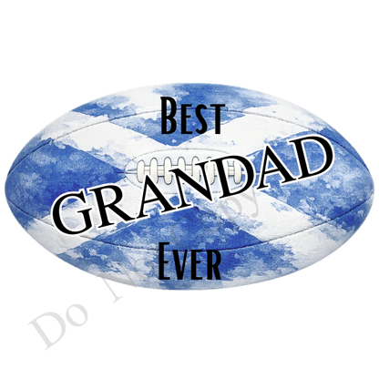 UVDTF Transfer - Scottish colours rugby ball suitable for keyrings  (Choice of Names)