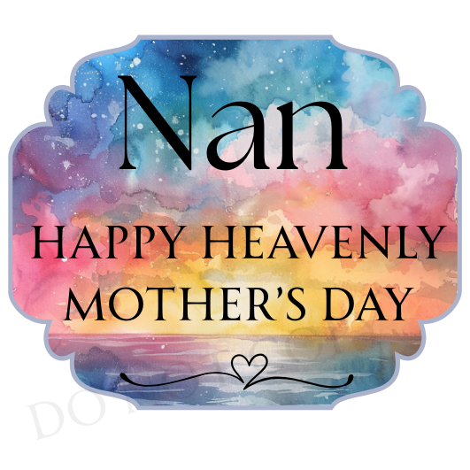 UVDTF Transfer - Beautiful Sunset Mothers Day Memorial Design for Solar Lights (Choice of Names)
