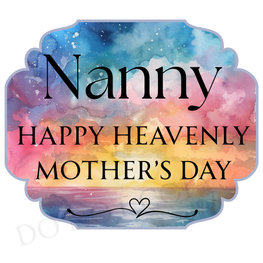 UVDTF Transfer - Beautiful Sunset Mothers Day Memorial Design for Solar Lights (Choice of Names)