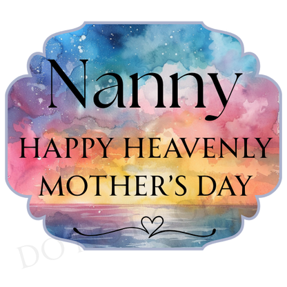 UVDTF Transfer - Beautiful Sunset Mothers Day Memorial Design for Solar Lights (Choice of Names)