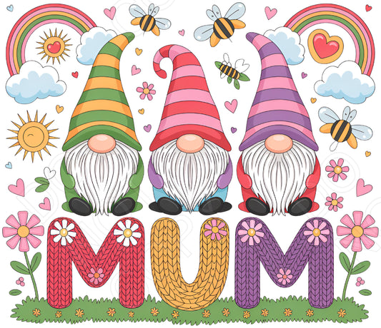DTF Transfer - Mum Embroidered Style with Gonks