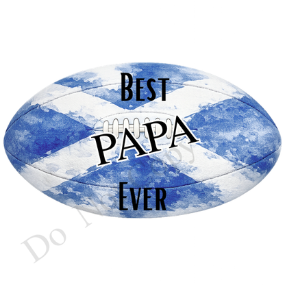 UVDTF Transfer - Scottish colours rugby ball suitable for keyrings  (Choice of Names)