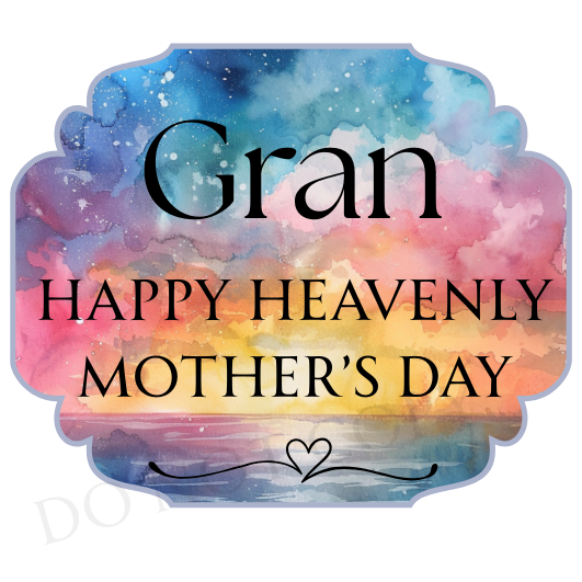 UVDTF Transfer - Beautiful Sunset Mothers Day Memorial Design for Solar Lights (Choice of Names)
