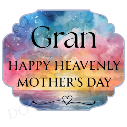 UVDTF Transfer - Beautiful Sunset Mothers Day Memorial Design for Solar Lights (Choice of Names)