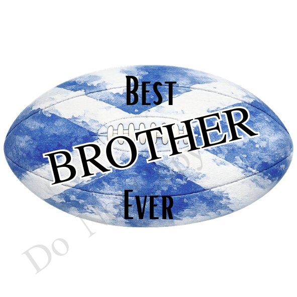 UVDTF Transfer - Scottish colours rugby ball suitable for keyrings  (Choice of Names)