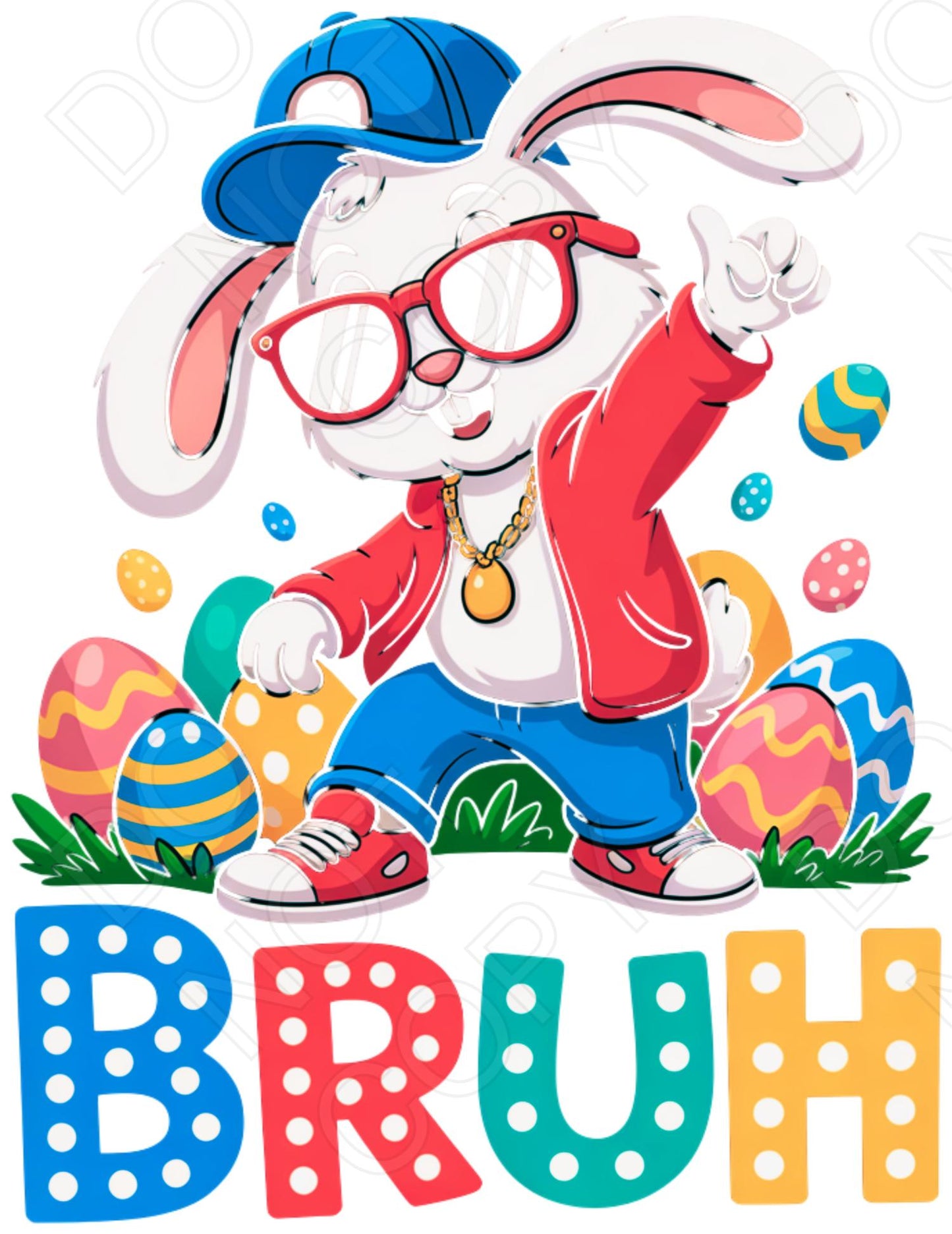 DTF Transfer - Easter Bunny Cool Bruh
