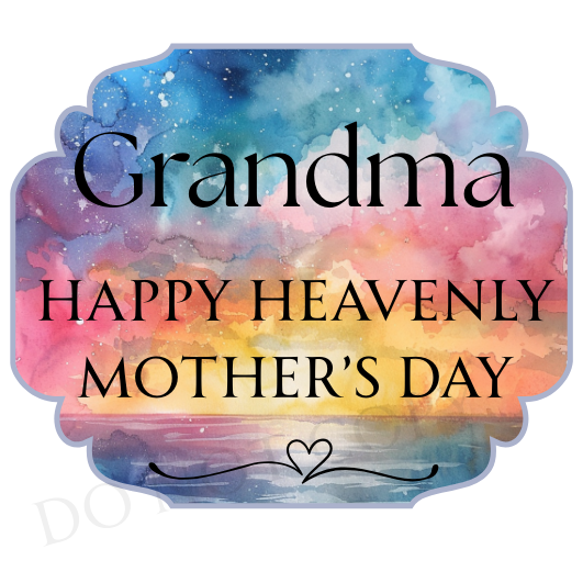 UVDTF Transfer - Beautiful Sunset Mothers Day Memorial Design for Solar Lights (Choice of Names)