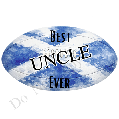 UVDTF Transfer - Scottish colours rugby ball suitable for keyrings  (Choice of Names)