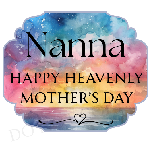UVDTF Transfer - Beautiful Sunset Mothers Day Memorial Design for Solar Lights (Choice of Names)