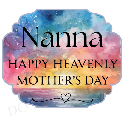 UVDTF Transfer - Beautiful Sunset Mothers Day Memorial Design for Solar Lights (Choice of Names)