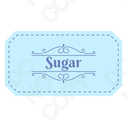 UV-DTF Transfer - Classic Drink Labels (Blue)