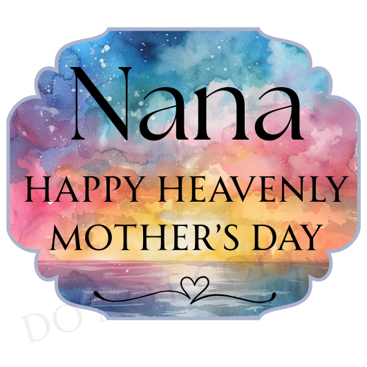 UVDTF Transfer - Beautiful Sunset Mothers Day Memorial Design for Solar Lights (Choice of Names)