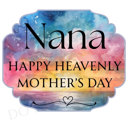 UVDTF Transfer - Beautiful Sunset Mothers Day Memorial Design for Solar Lights (Choice of Names)