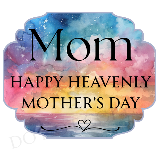 UVDTF Transfer - Beautiful Sunset Mothers Day Memorial Design for Solar Lights (Choice of Names)