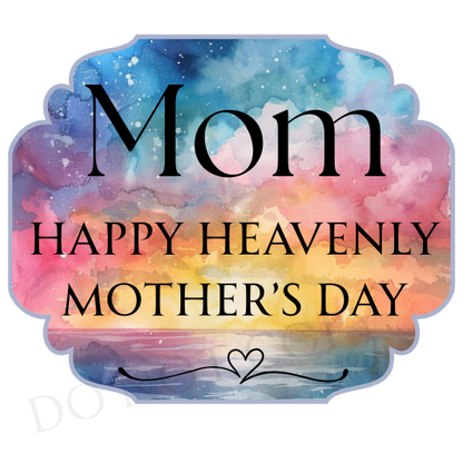 UVDTF Transfer - Beautiful Sunset Mothers Day Memorial Design for Solar Lights (Choice of Names)