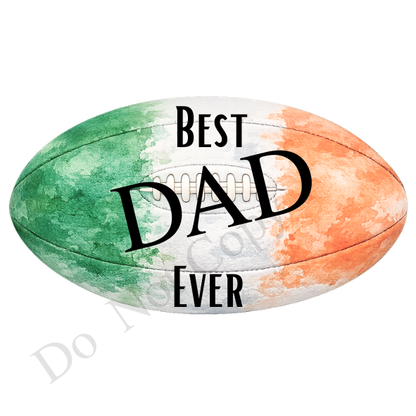 UVDTF Transfer - Irish colours rugby ball suitable for keyrings  (Choice of Names)