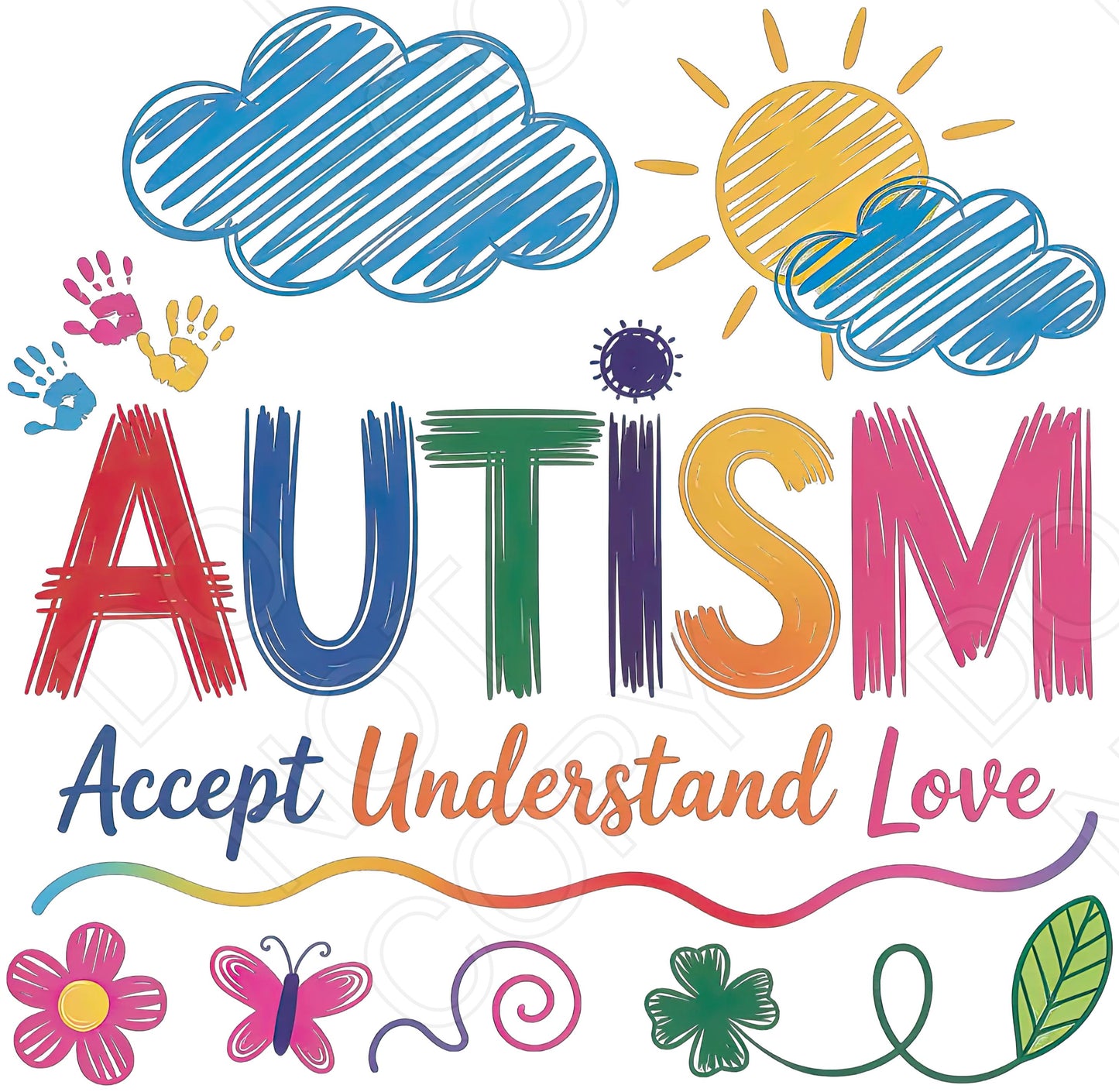 DTF Transfer - Autism Accept Understand Love