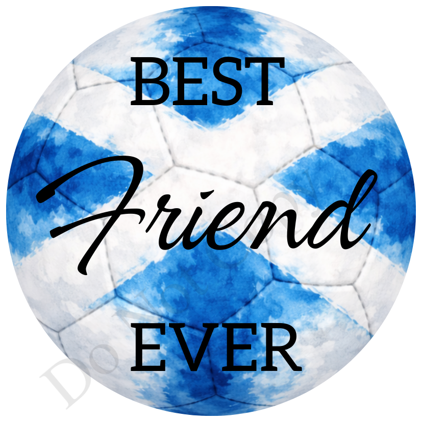 UVDTF Transfer - Scotland colour football design suitable for 4cm keyrings  (Choice of Names)