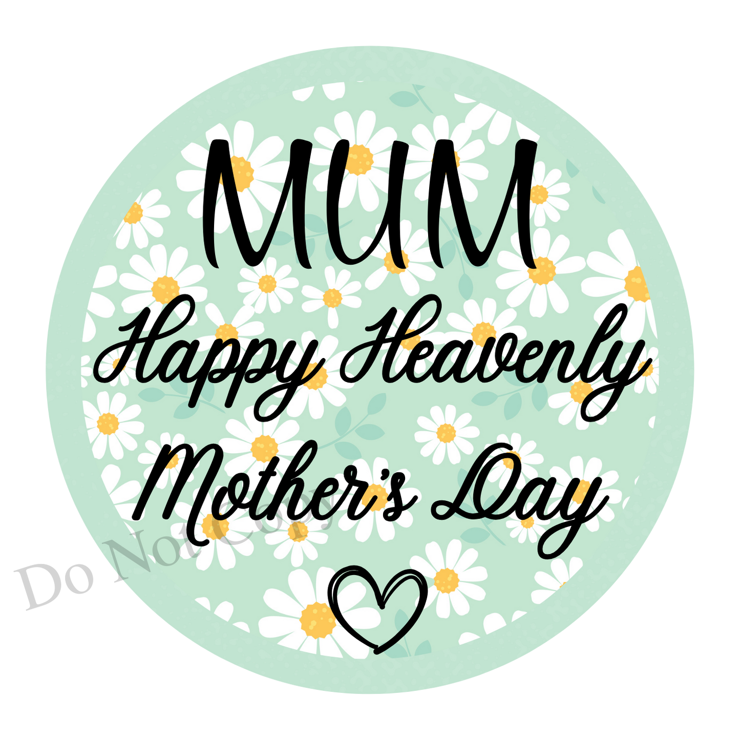 UVDTF Transfer - Beautiful Daisy Mothers Day Memorial Design for Solar Lights (Choice of Names)