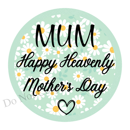 UVDTF Transfer - Beautiful Daisy Mothers Day Memorial Design for Solar Lights (Choice of Names)
