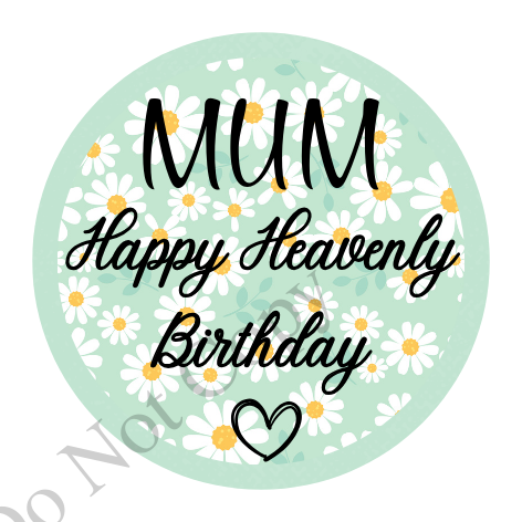 UVDTF Transfer - Beautiful Daisy Birthday Memorial Design for Solar Lights (Choice of Names)