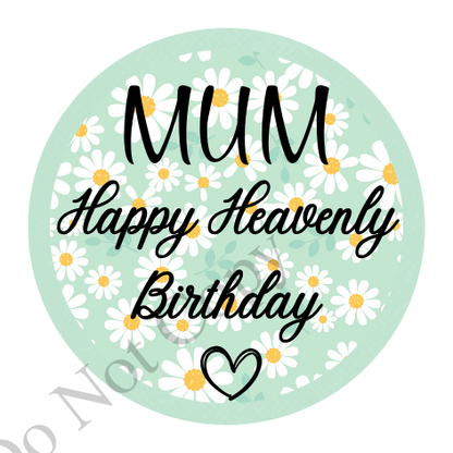 UVDTF Transfer - Beautiful Daisy Birthday Memorial Design for Solar Lights (Choice of Names)