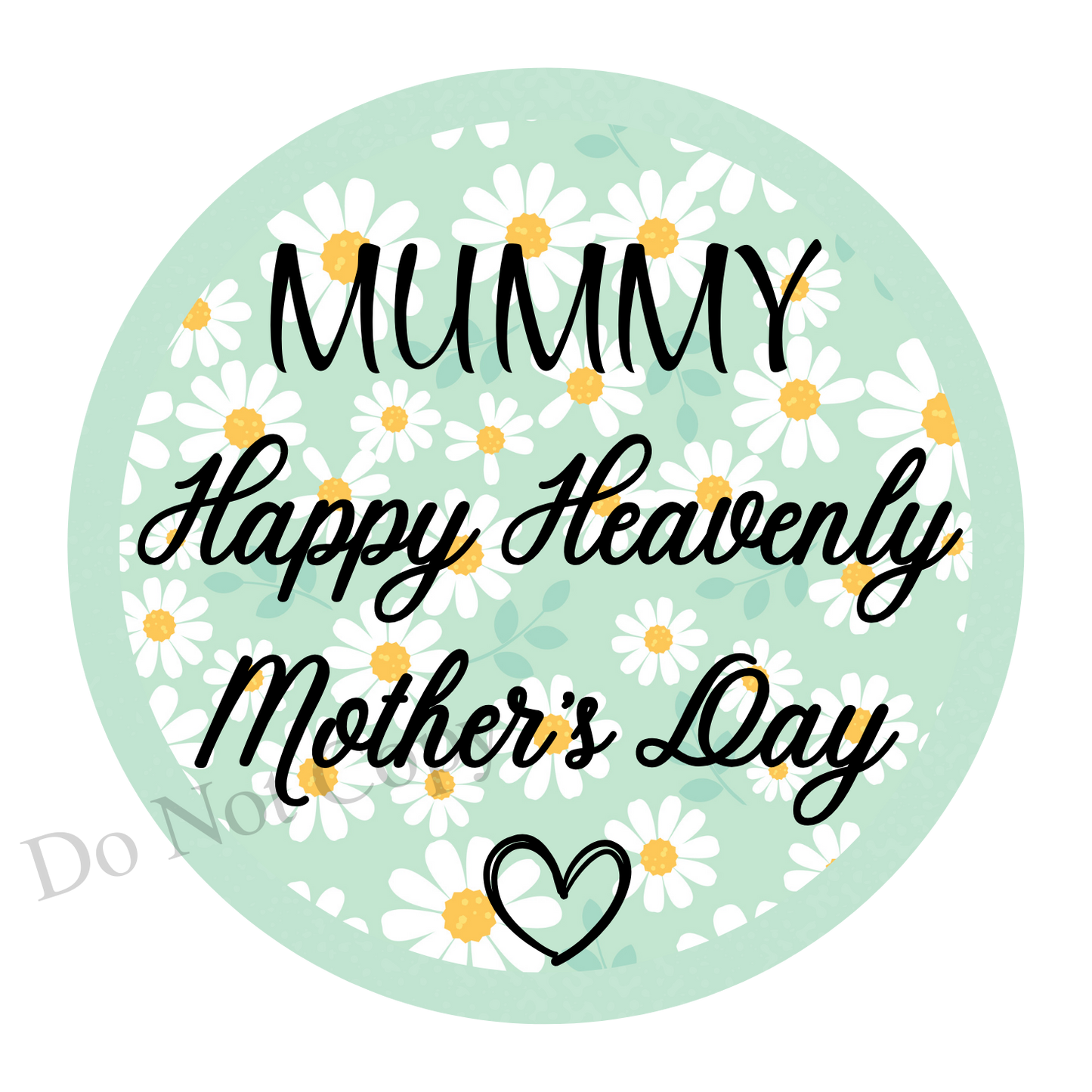 UVDTF Transfer - Beautiful Daisy Mothers Day Memorial Design for Solar Lights (Choice of Names)