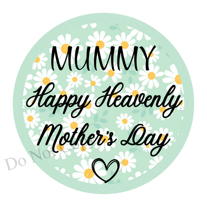 UVDTF Transfer - Beautiful Daisy Mothers Day Memorial Design for Solar Lights (Choice of Names)