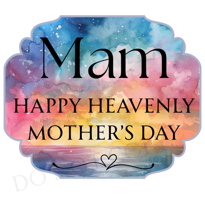 UVDTF Transfer - Beautiful Sunset Mothers Day Memorial Design for Solar Lights (Choice of Names)