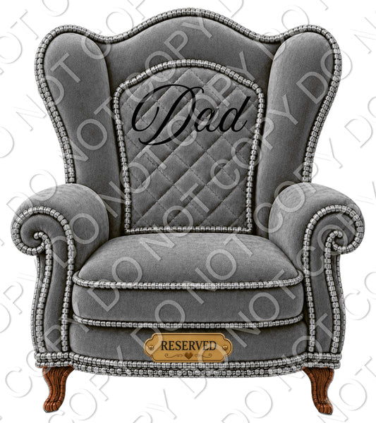 UVDTF Transfer - Memorial Chairs with Names to fit Woodform Acrylic Hanging Chairs (Grey)