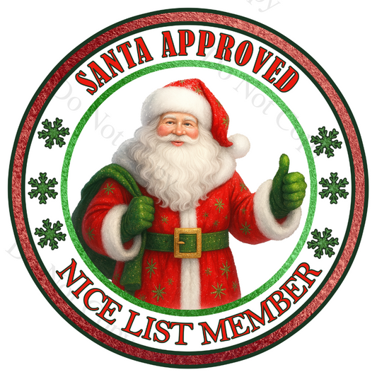 UV-DTF Transfer - Santa medal designs.