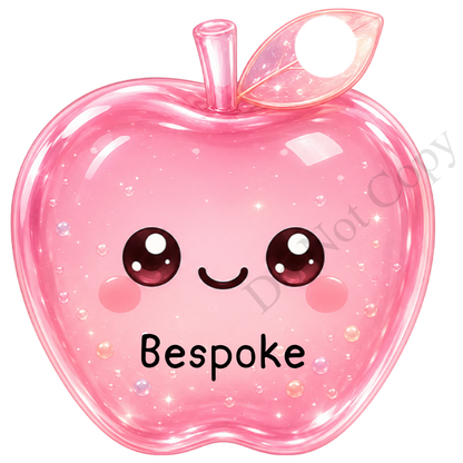 UVDTF Transfer - Cartoon Squishy Apple Cute Keyring Design (Bespoke)