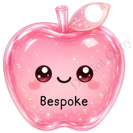 UVDTF Transfer - Cartoon Squishy Apple Cute Keyring Design (Bespoke)