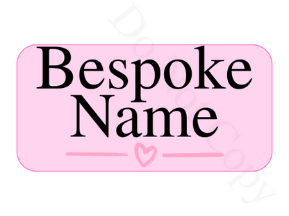 Name Personalised Iron on Name labels for clothing etc. Sheet of 30 (3cmx1.5cm)