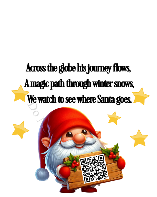 UV-DTF Transfer - Santa Tracker Style 2 design