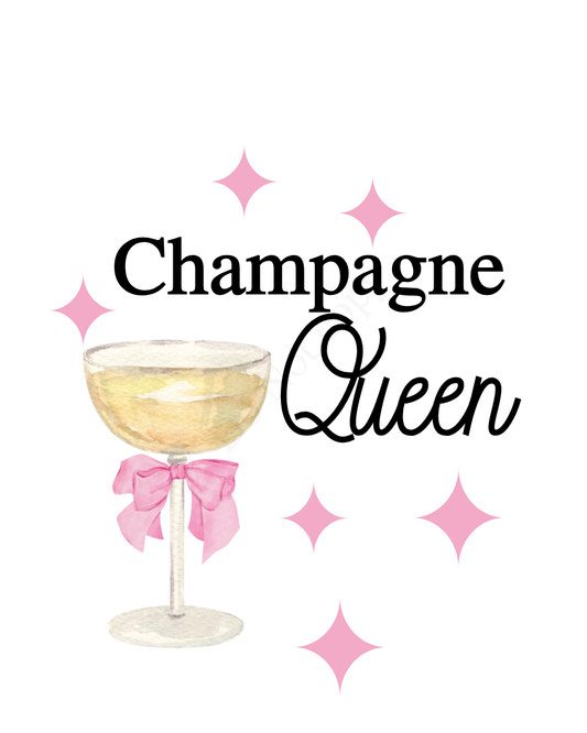 UV-DTF Transfer - Alcohol Queen designs for Woodform and Craft Shapes Direct baubles