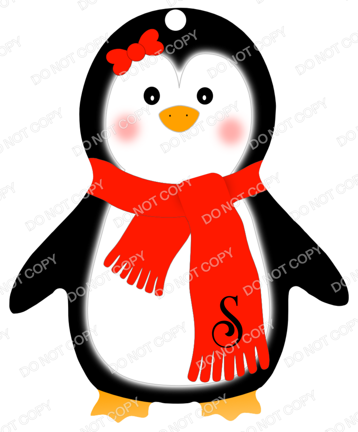 UVDTF Transfer - Penguin Transfer for Woodform Crafts Penguin Bauble (Bespoke)