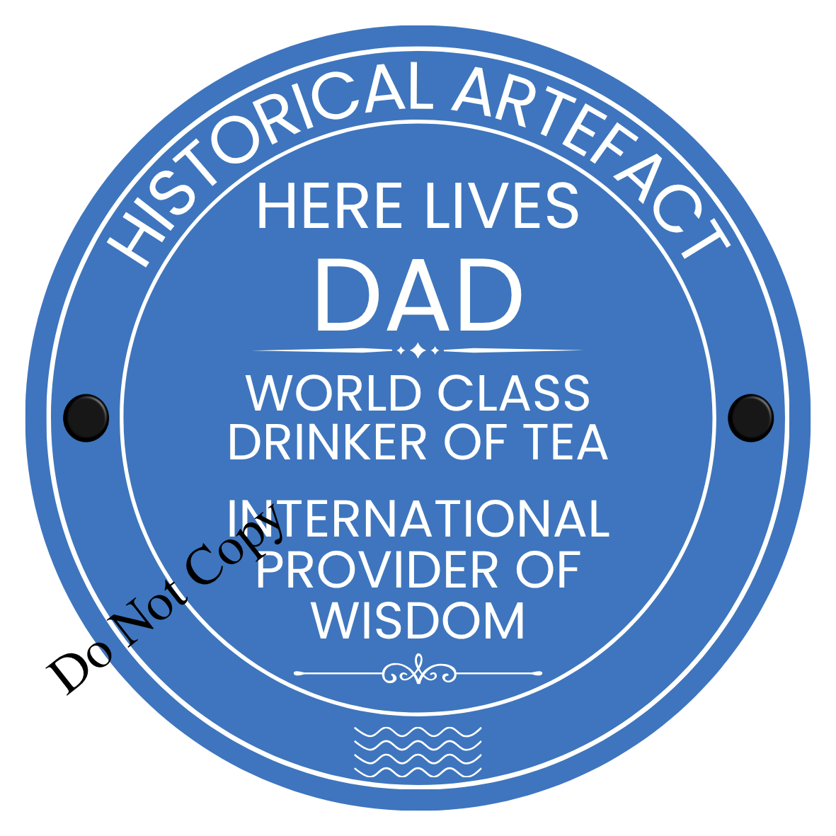 UV-DTF Transfer - Dad/Grandad historical plaque design