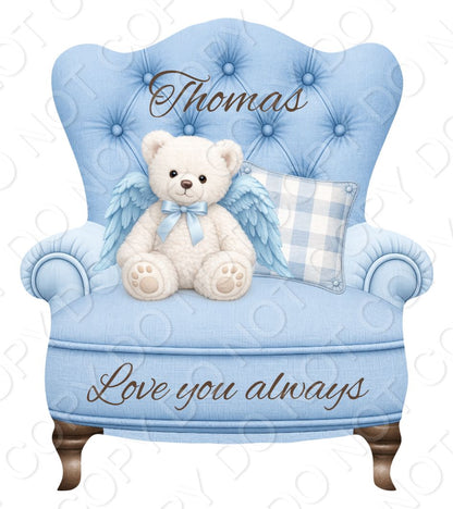UV-DTF Transfer - Infant Memorial Chairs to fit Woodform Acrylic Hanging Chairs (Bespoke)